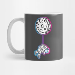 Astronaut Hanging by the Moon Mug